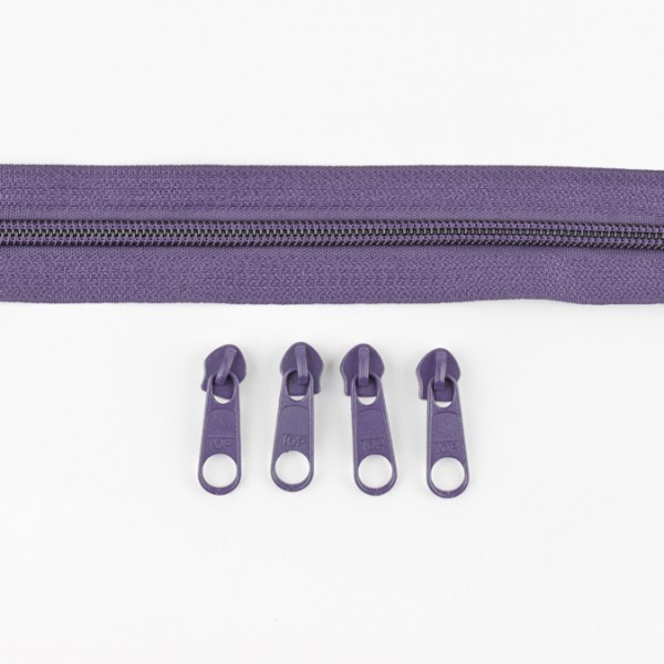 5mm Endlos-Reißverschluss lila