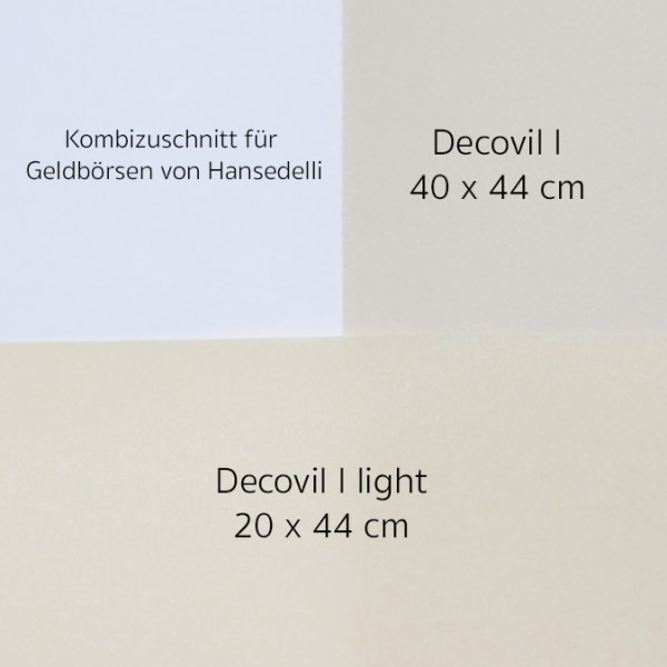 Kombizuschnitt Decovil I und Decovil I light Geldbörse Hansedelli