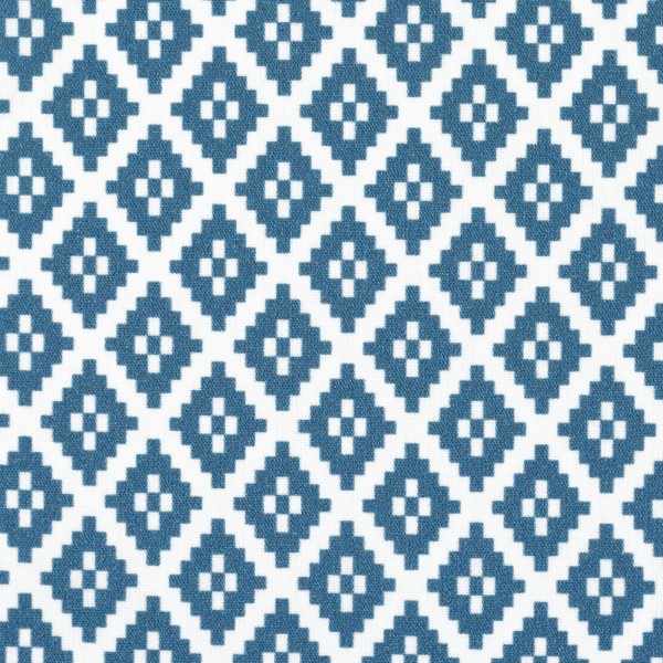 Baumwolle Kim, Rauten blau
