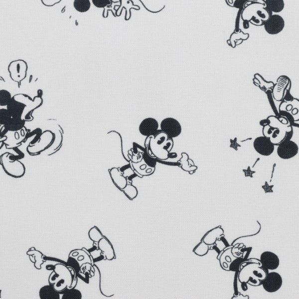 Disney Baumwoll Lizenzstoff - Mickey Mouse schwarz/weiß
