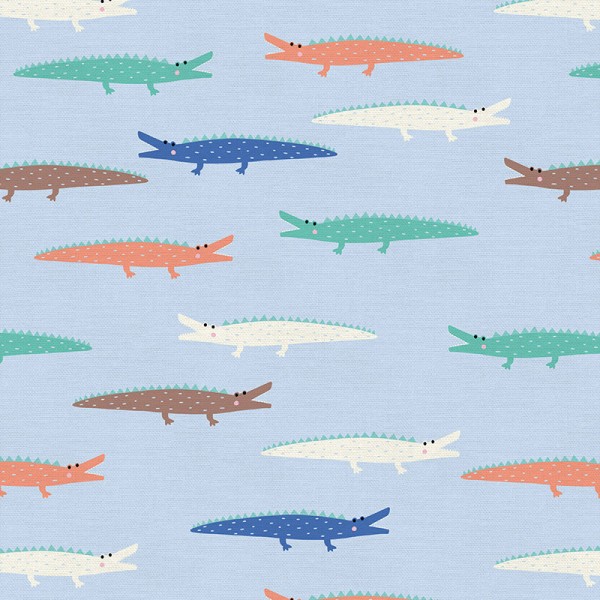 pbs fabrics Alligator - Blue