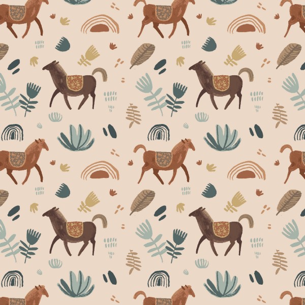 Cotton and Steel - Majestic Hour - Greener Pastures Unbleached Fabric