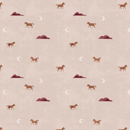 Cotton and Steel - Wild Horses - Kissed By The Sun Unbleached Fabric