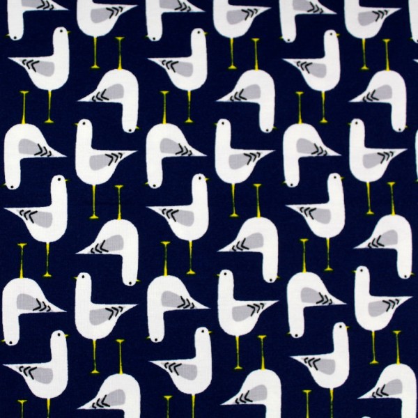 Biojersey Seagulls - marine (GOTS)