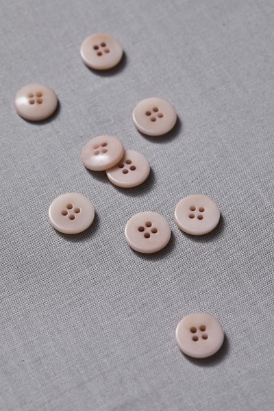 Plain Corozo Button 15 mm - Powder Pink