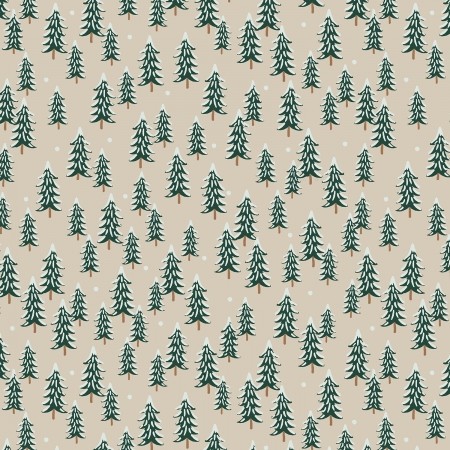Cotton and Steel -Fir Trees - Linen Fabric