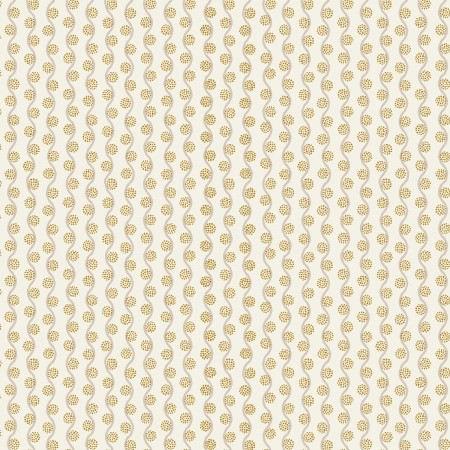 Cotton and Steel - Curio - Thistle - Cream Metallic Fabric