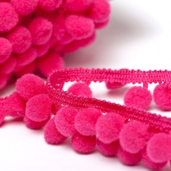 Pomponborte günstig online kaufen stoffe köln mittel pink