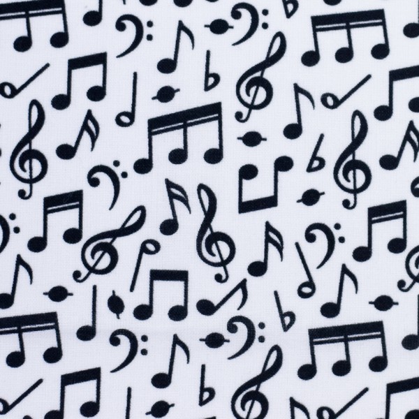 Baumwolle Tim - Noten weiß